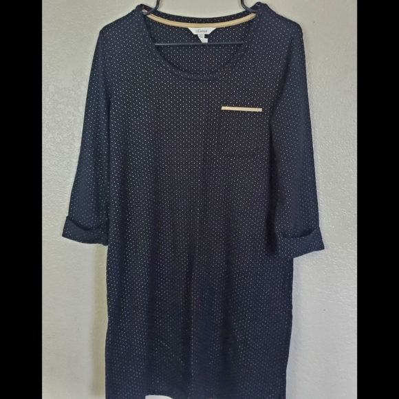 SOMA polka dot black lounge sleep dress - Picture 1 of 4